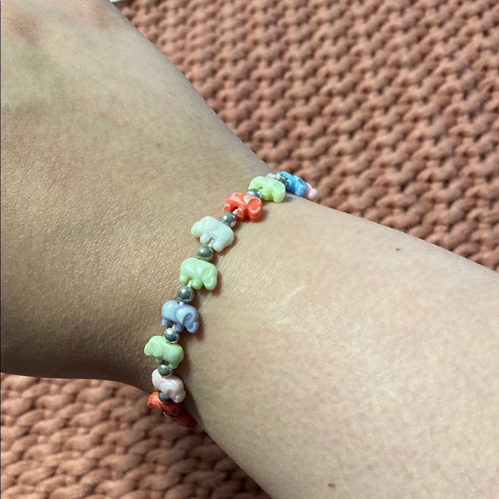 Colorful Elephant Beaded Bracelet